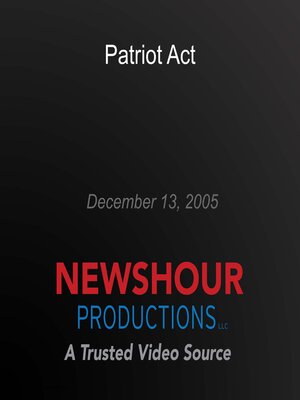 cover image of Patriot Act